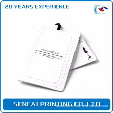 SenCai white tag clothing brand hang tag for jean pant